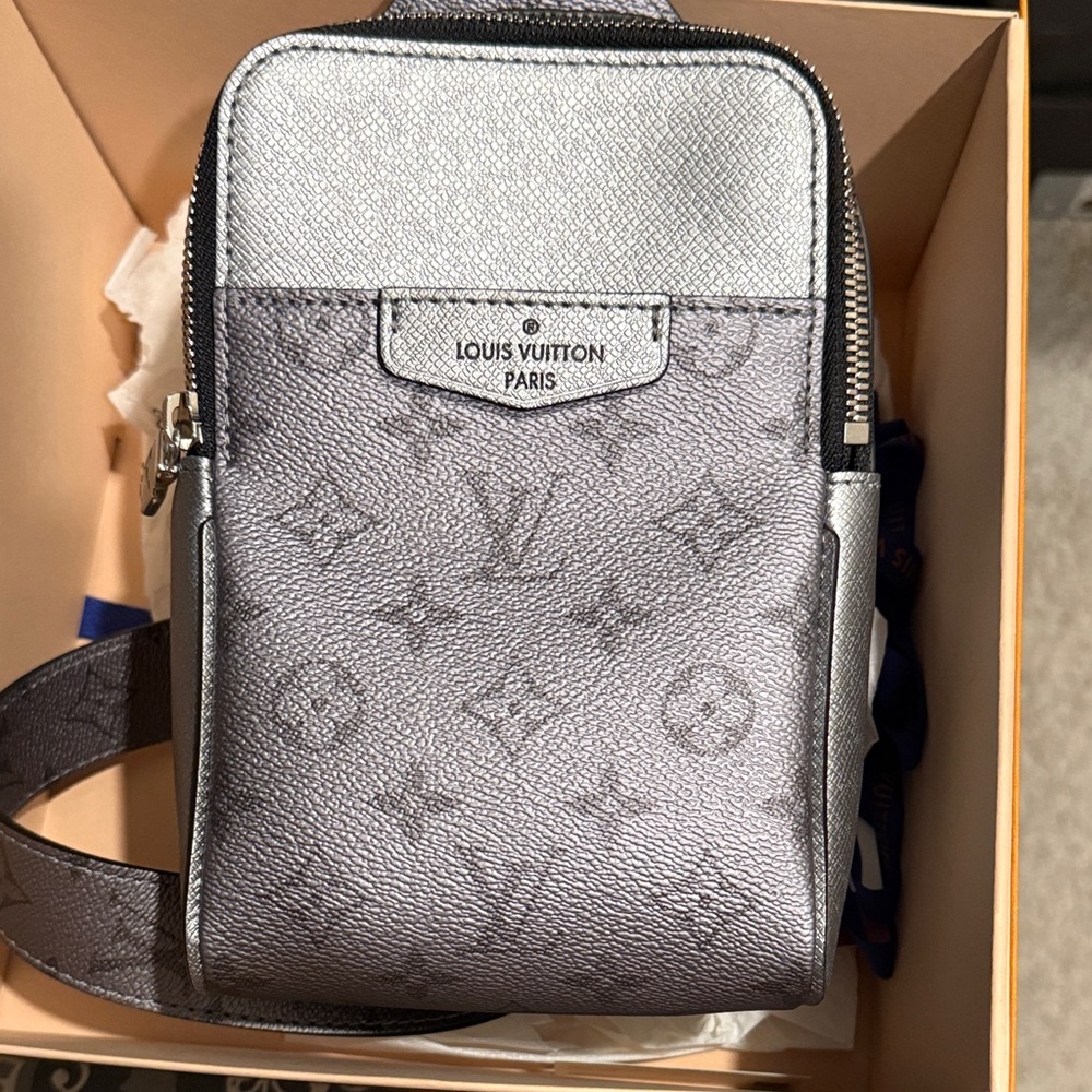 Louis Vuitton Silver and Gray Monogram Belt Bag